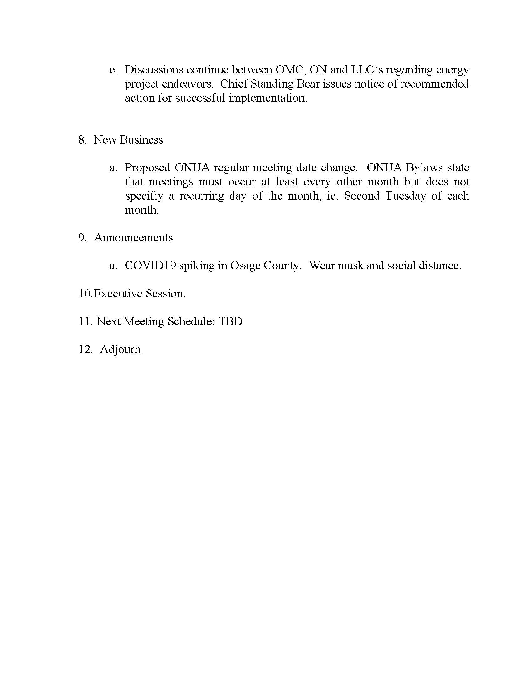 Agenda part 2 