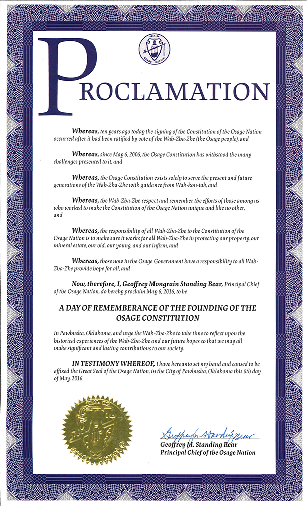 Constitution Remembrance Proclamation