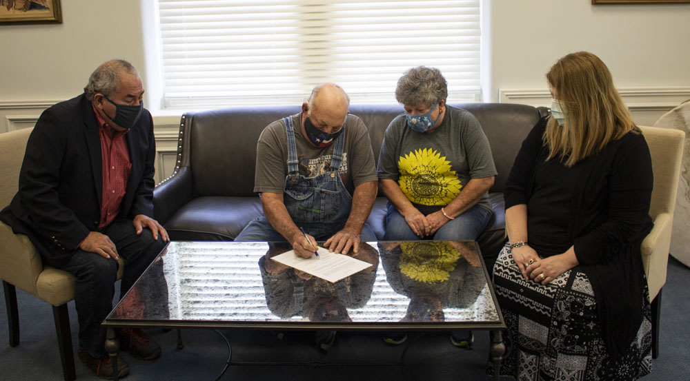 Chief signing