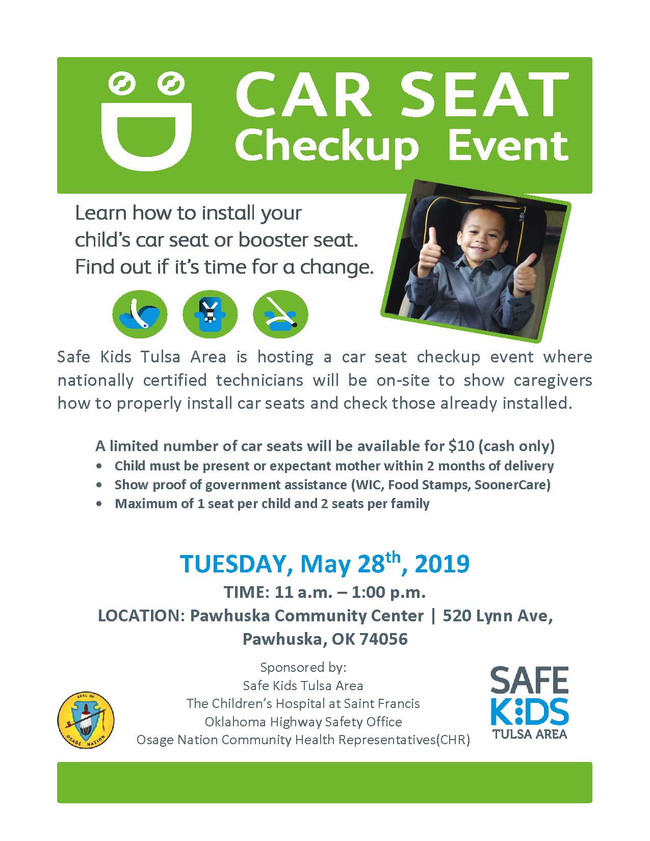 Car Seat Checkup Event Flyer 