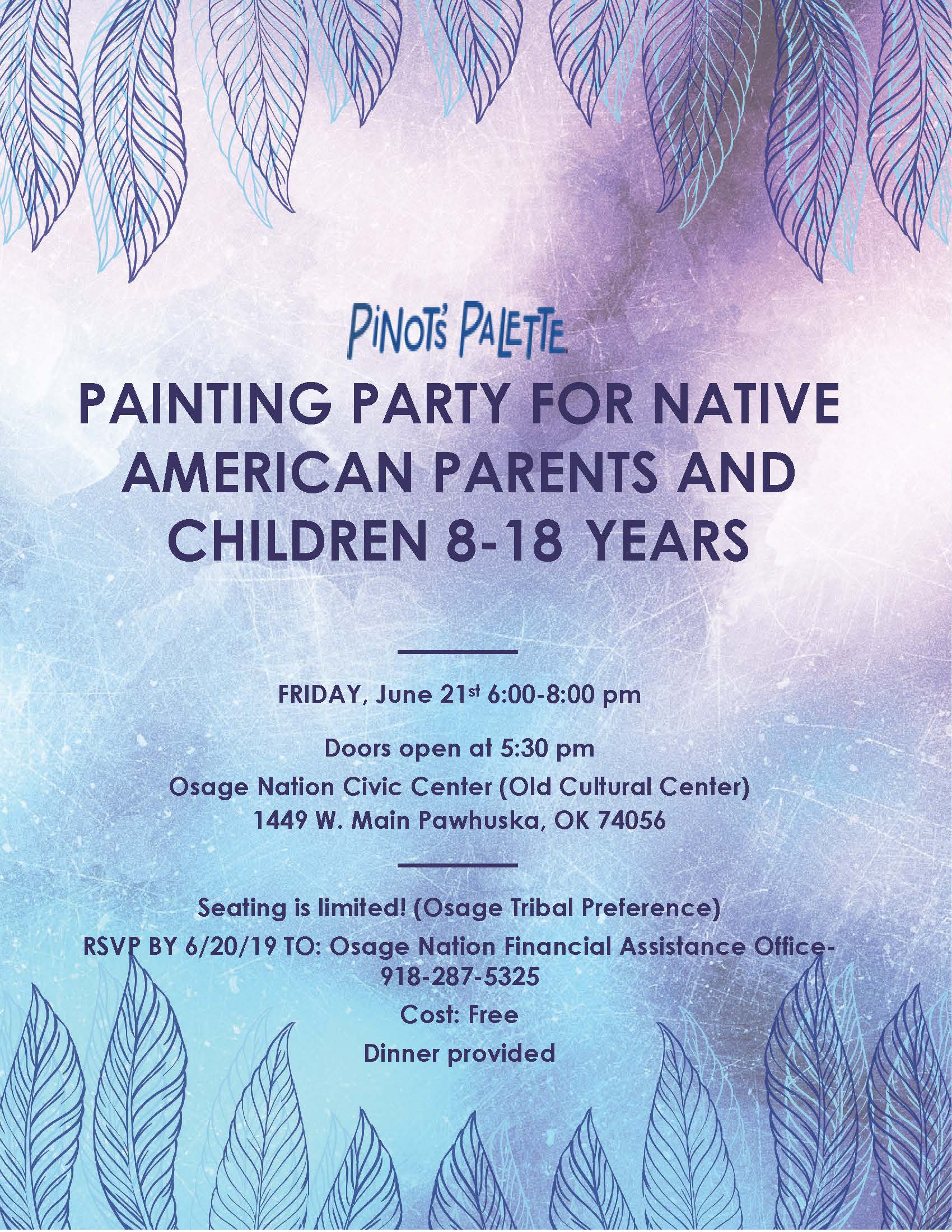 Pinot Pallet's Painting Poster for Financial Assistance Department