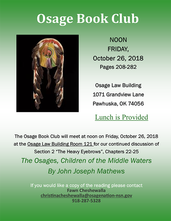 Osage Book Club flyer