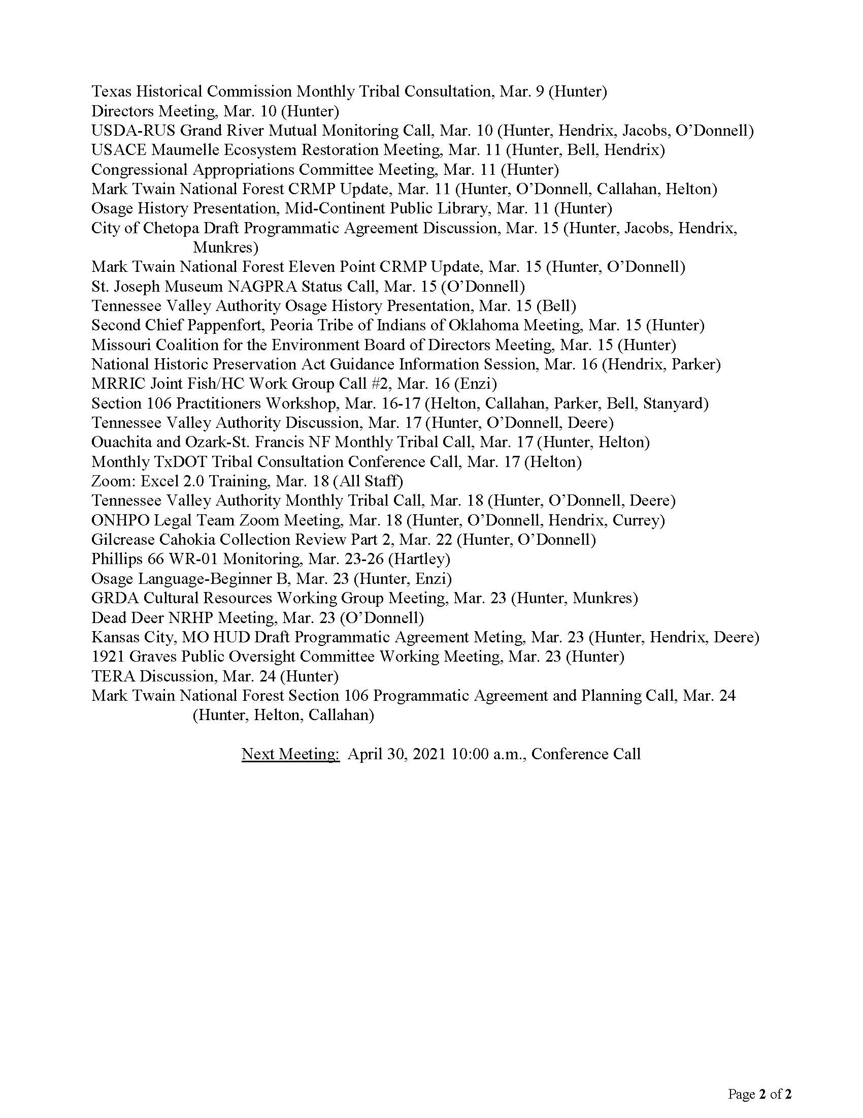 March 2021 TCA Agenda page 2 