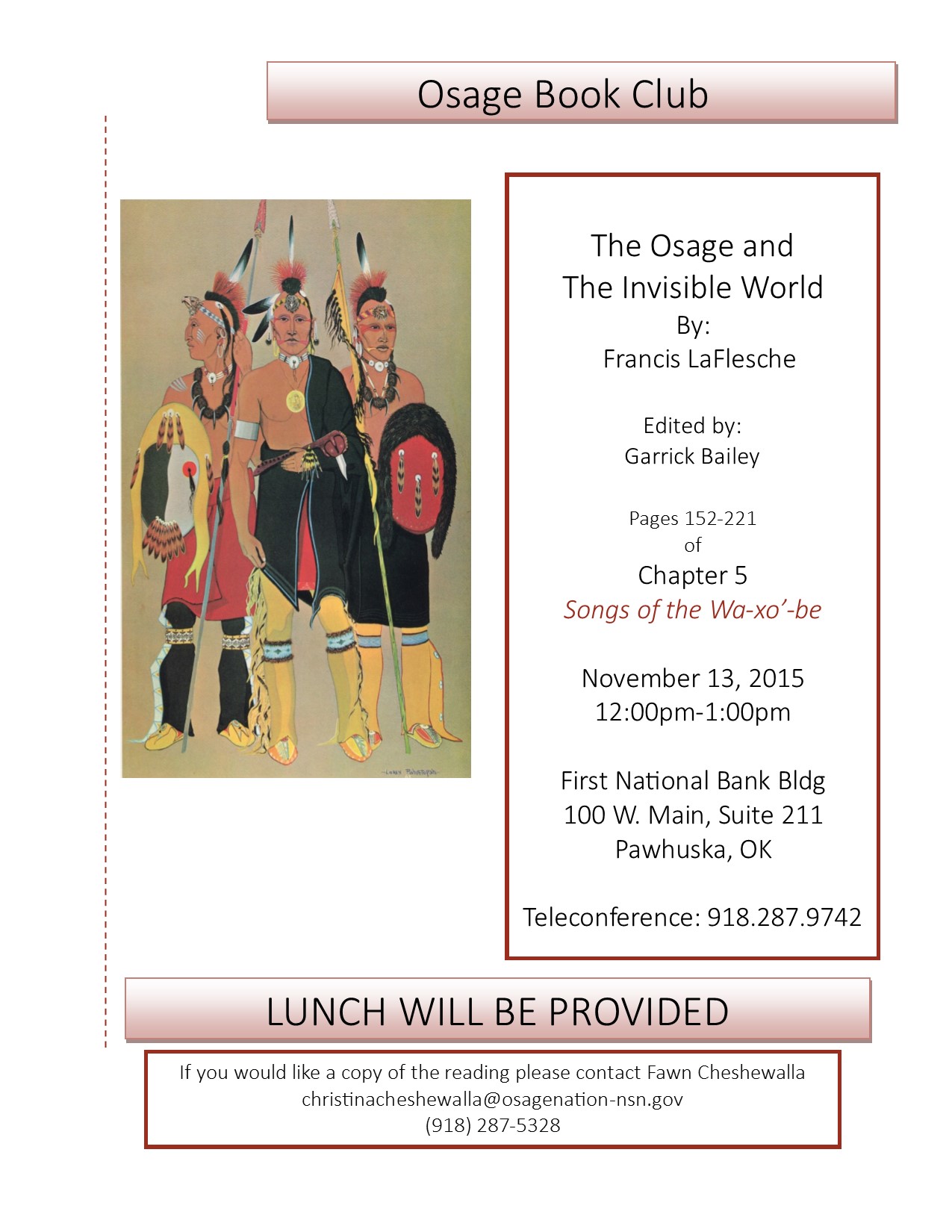 Osage Book Club Flyer