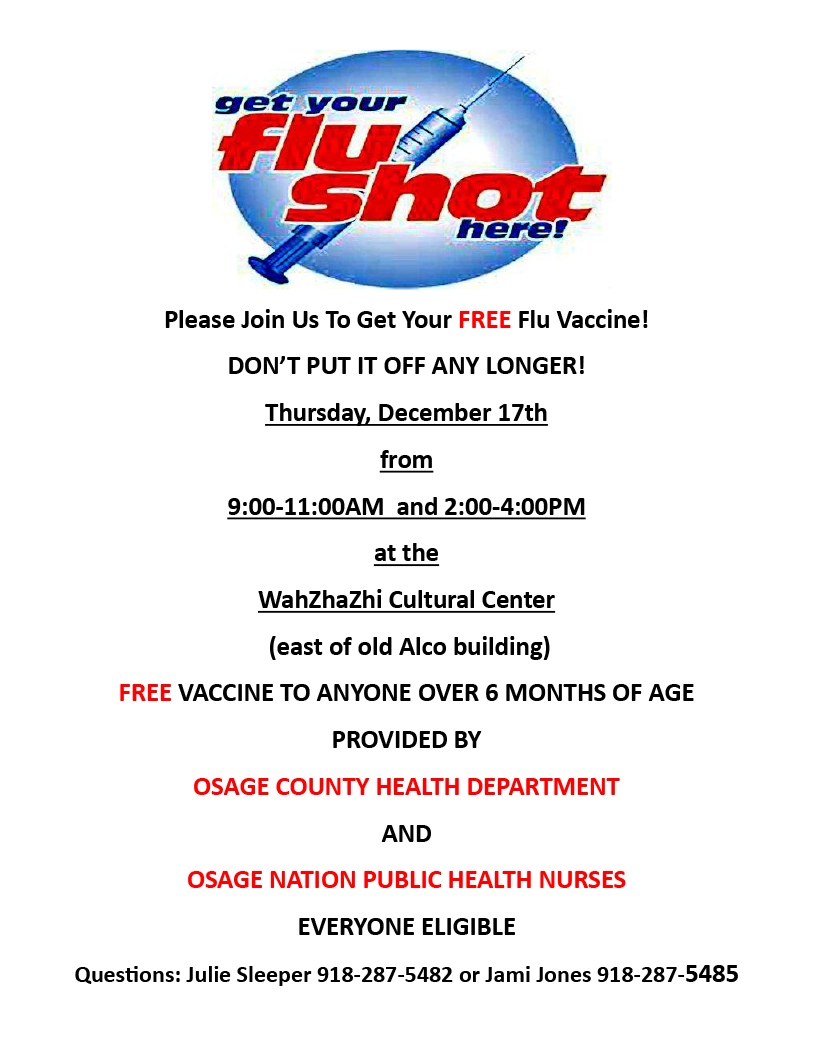 Free Flu Shot Flyer